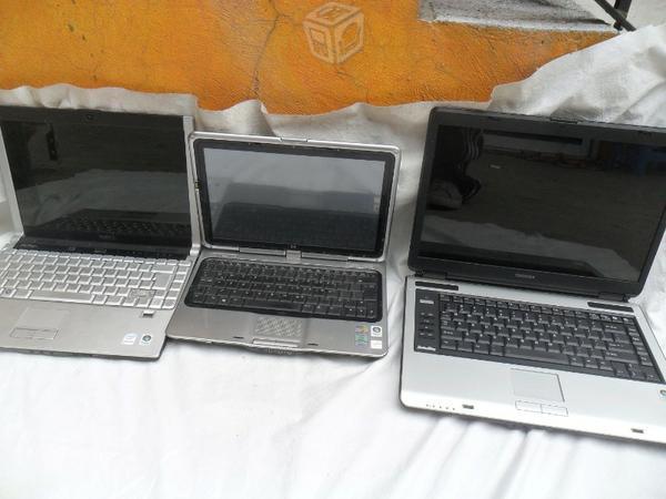Lote carcasas de 3 laptops toshiba dell hp