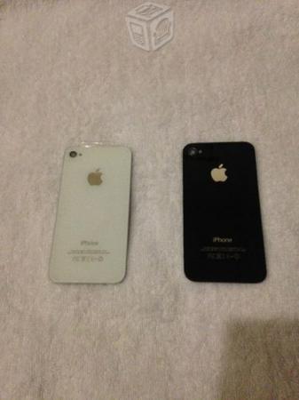 IPhone 4 tapa trasera de cristal en negro o blanco
