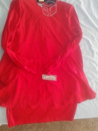 Vestido rojo fino nuevo 36