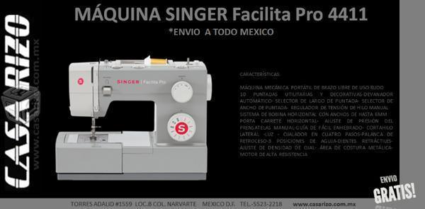Máquina de Coser Singer Facilita Pro 4411 *Nuevas