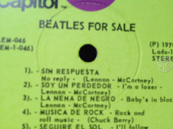 LP Beatles for Sale SLEM-046 Nacional Excelente