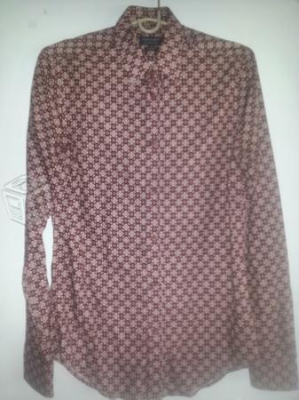 Camisa estampada color vino ZARA - Chica