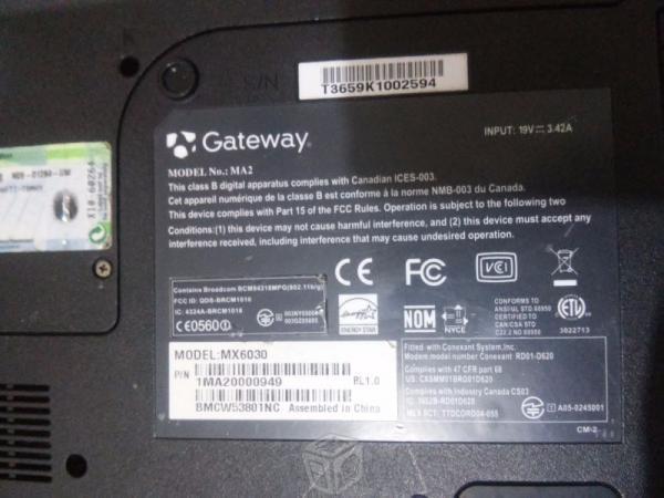 Laptop Gateway mx6030