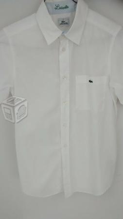 Camisa blanca marca Lacoste original talla 12