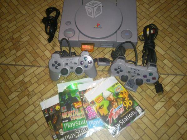 Play station 1 fat 2 controles jalando al 100