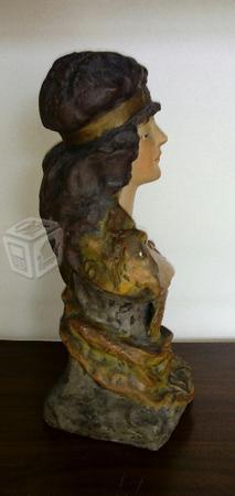 Busto antiguo de dama austriaco en terracota
