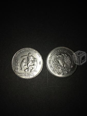 Monedas conmemorativas México 86