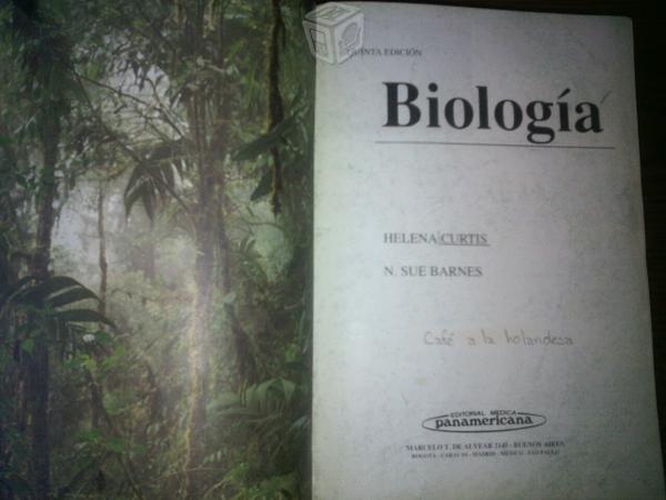 LIBRO de BIOLOGíA autor HELENA CURTIS