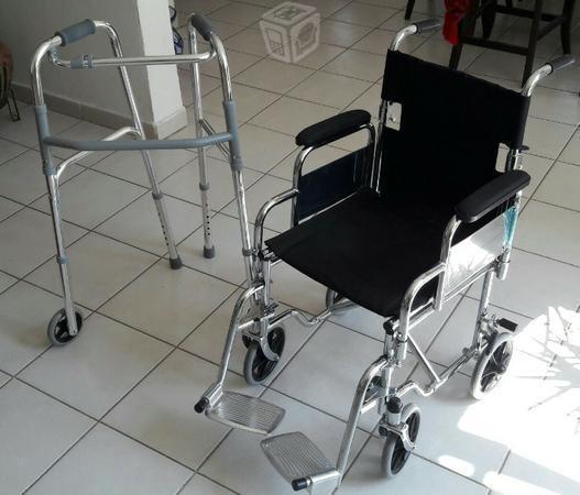 Paquete de silla de ruedas, muletas y andadera