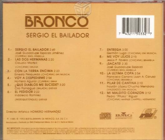 Cd bronco sergio el bailador