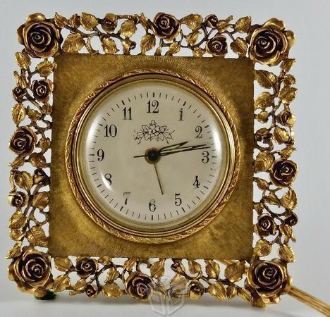 Antiguo Reloj Electrico Matson Chapado En Oro 1930