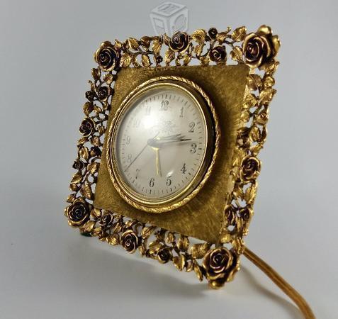 Antiguo Reloj Electrico Matson Chapado En Oro 1930