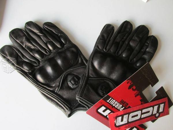 Guantes icon pursuit nuevos talla m piel