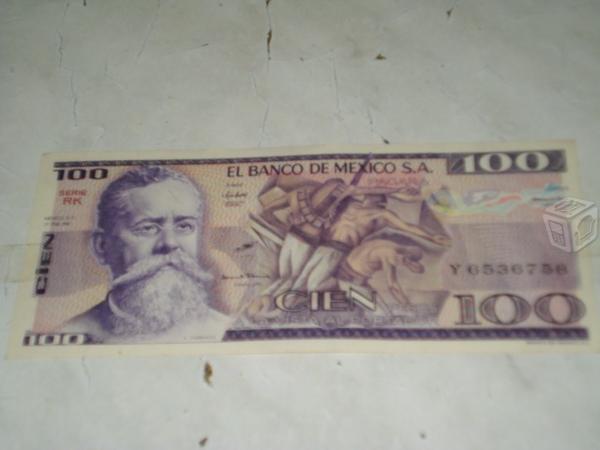 50 Billetes de cien pesos de 1981