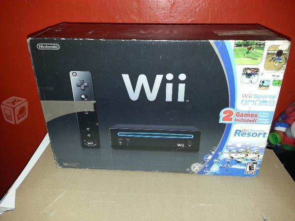 Wii negro en caja