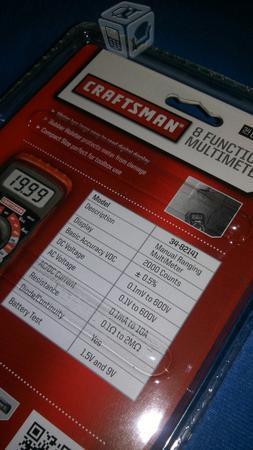 CRAFTSMAN Multimetro nuevo Pro, 8 funciones