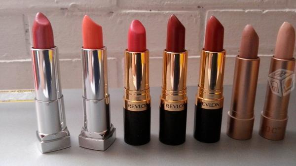 Lote 7 lápiz labial Revlon y nude