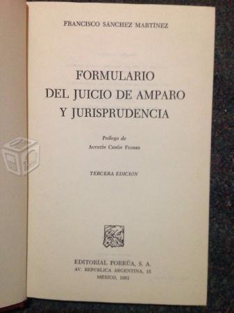Formulario del Juicio de Amparo y Jurisprudencia