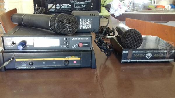 Microfonos senheizer smk100 nady 9R y receptor