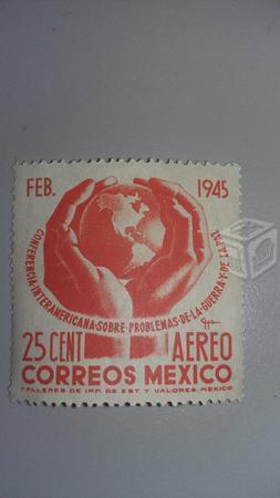 Timbre 25 Centavos de 1945
