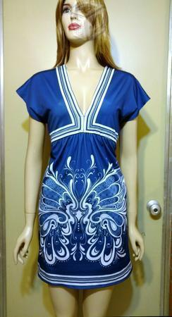 Vestido azul decorado T-Mediana