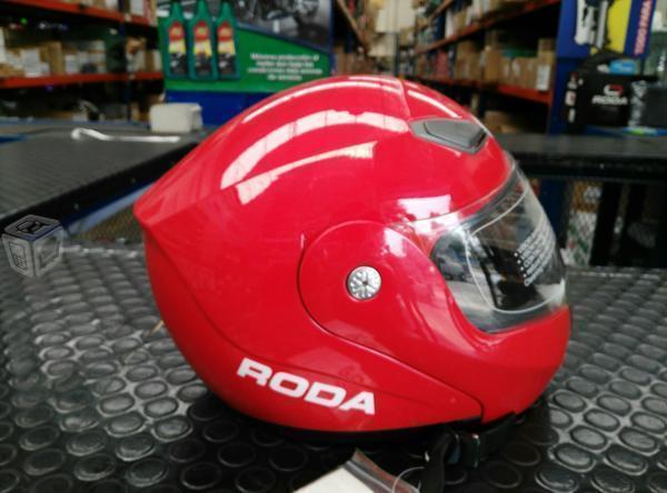 Casco roda abatible rojo