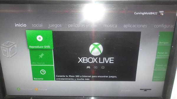 Xbox slim con chip kinect y accesorios