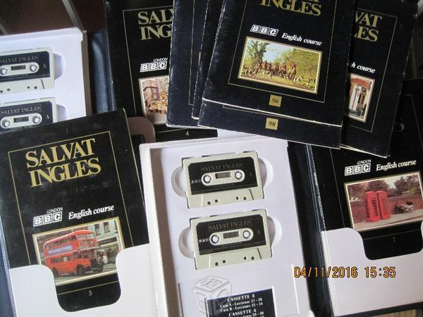 Curso ingles salvat 3 tomos cassettes y varios fas