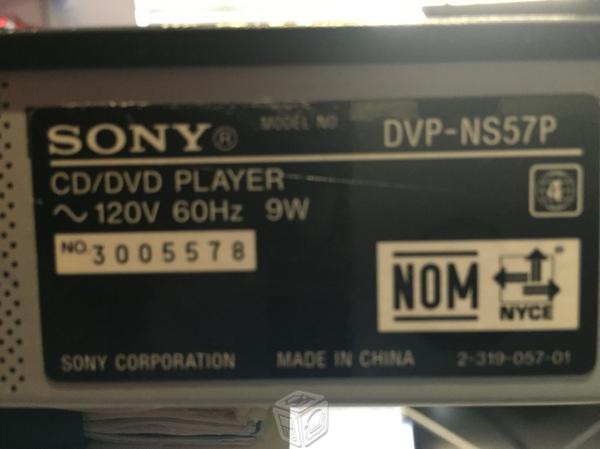 Reproductor de dvd Sony