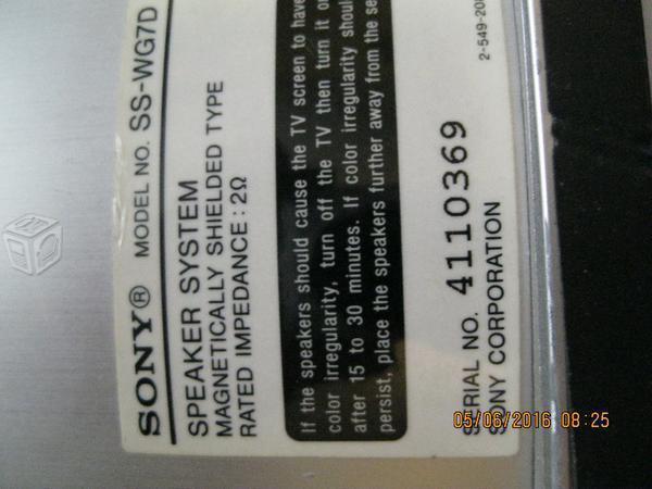 Sony sudwoofer pasivo 18cm, y 50 cm de largo