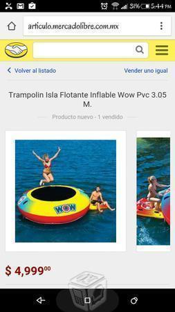 Trampolín inflable piscina