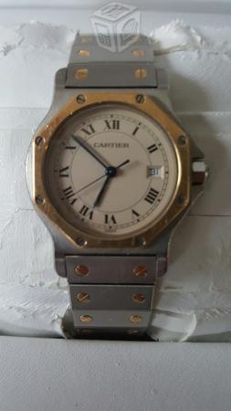 Reloj Cartier Santos octagonal acero oro