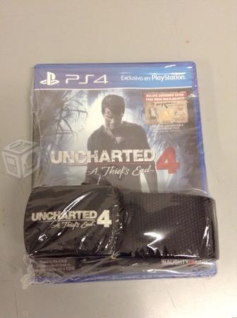 Uncharted 4 ps4 con cinturón de COLECCION