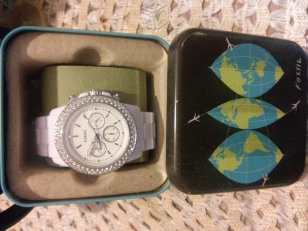 Reloj blanco Fossil dama