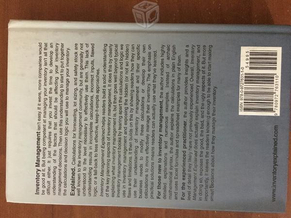 Inventory Management / Control de Inventarios