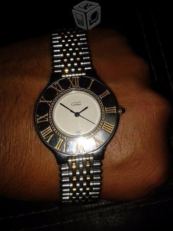 RELOJ CARTIER EN OroAcero SIGLO 21 CABALLERO V/cmb