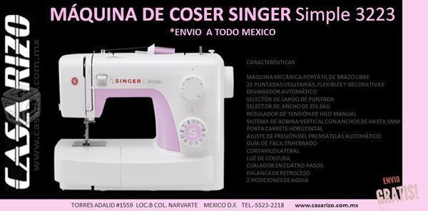 Máquina de coser >> Marca SINGER Simple