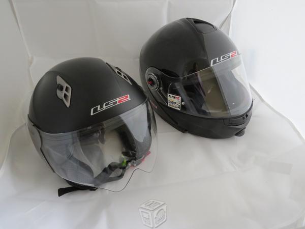 3 cascos para moto marca LS2