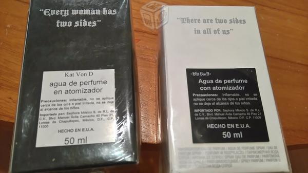 Perfumes Kat von D sinner y Saint