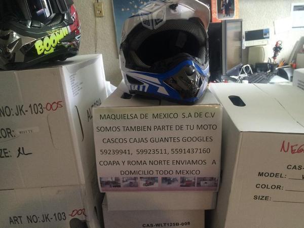 Casco cross gotcha,bici, blanco