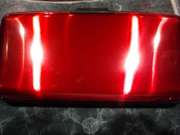 Cartera-monedero De Aluminio Color Rojo