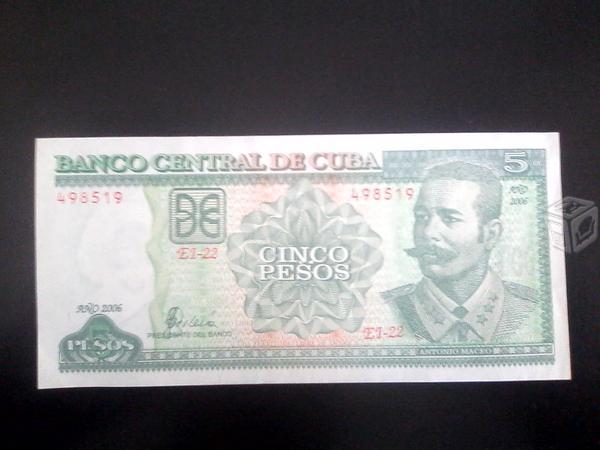 Billete de 5 pesos de Cuba