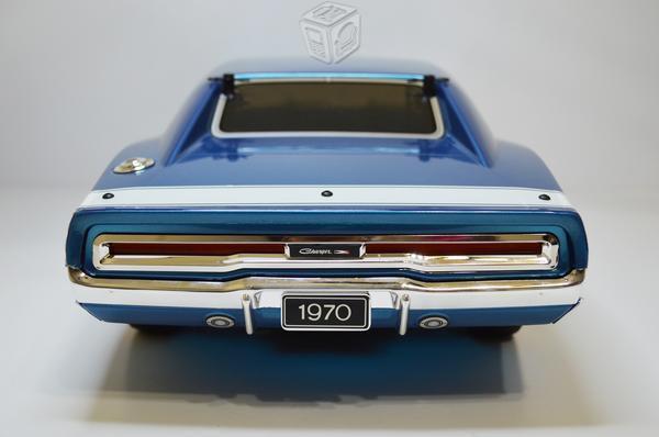 Carro kyosho 1970 dodge charger blue