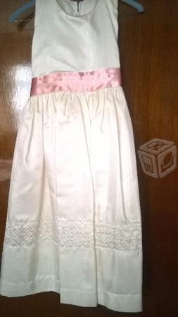 Hermoso vestido beige talla 6años