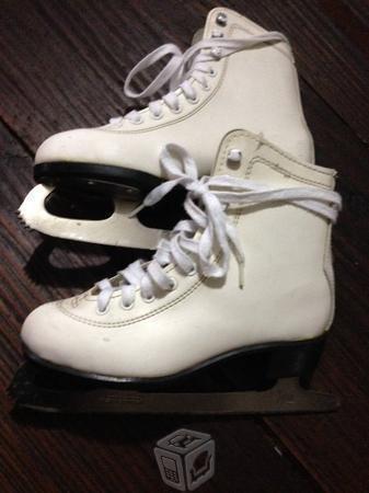 Lote de 3 pares de Patines de Hielo blancos