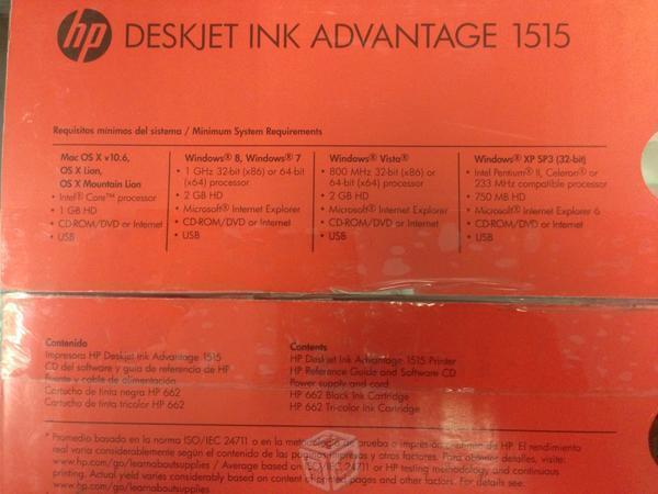 Nuevo Multifuncional HP Deskjet Advantage 1515