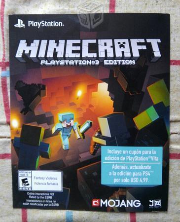 Minecraft para ps vita y ps3 cambios