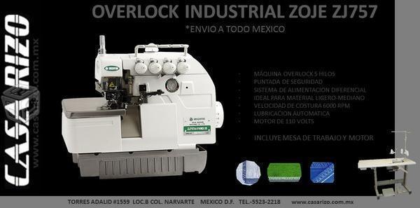 Máquinas Overlock Industriales ::Zoje::Completa