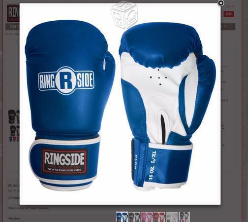 Ringside Striker Training Gloves, Blue/white, Larg