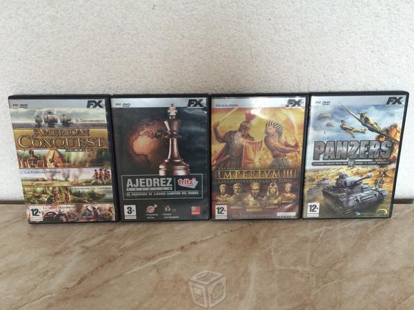 Pack de 4 videojuegos originales de PC
